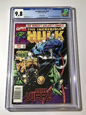 Buy 1997 Incredible Hulk #456 1st App War Hulk Rare Newsstand Variant Graded Cgc 9.8 • 296.36£