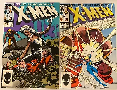 Buy The Uncanny X-Men 216-217 Marvel 1987 Comic Books F+VF • 8£