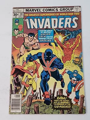 Buy Invaders 20 1st Full App 2nd Union Jack Backup Reprint Namor's 1st App 1977 • 19.98£
