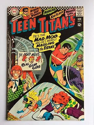 Buy Teen Titans #7 (1966), FN/VF 1st App Mad Mod, Fashion Designer, No Superpowers! • 35£