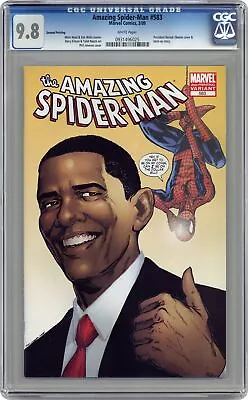 Buy Amazing Spider-Man #583 Obama Variant 2nd Printing CGC 9.8 2009 0931496025 • 47.44£