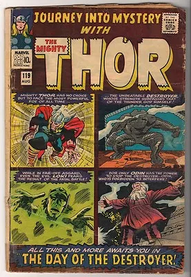 Buy Marvel Comics G+ THOR #119 Journey Into Mystery  KIRBY DESTROYER • 16.99£
