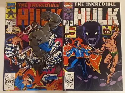 Buy Marvel Comics - The Incredible Hulk - #370, 371 - Namor, Dr Strange, 1990 • 9.99£