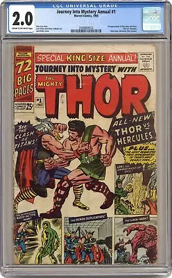 Buy Thor Journey Into Mystery #1 CGC 2.0 1965 2008884022 1st App. Hercules • 256.95£