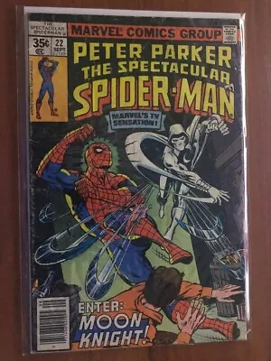 Buy Spectacular Spider-Man #22 First Meeting Of Spidey & Moon Knight • 11.95£