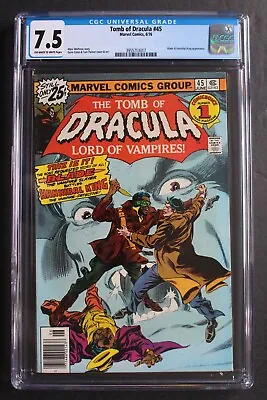 Buy TOMB OF DRACULA #45 First Full DEACON FROST 1976 Hannibal King BLADE MCU CGC 7.5 • 62.46£