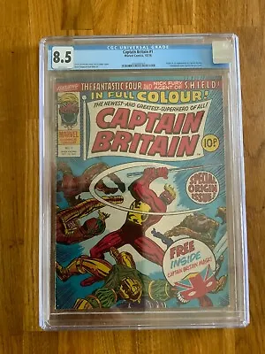 Buy Captain Britain #1 - Marvel Comics - 1976 - Cgc 8.5 White Pages - With Mask • 335£