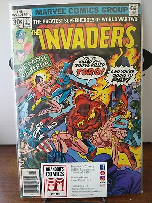 Buy Marvel Comics The INVADERS #21 Captain America Torch Sub-Mariner • 10.32£