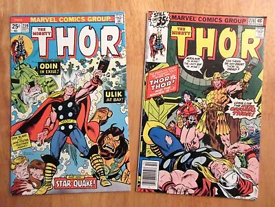 Buy Lot Of *2* MIGHTY THOR: 239 (FN/VF Or VF-), 276 (FN+) *Super Bright & Colorful!* • 13.44£