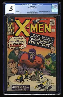 Buy X-Men #4 CGC P 0.5 Off White 1st Appearance Quicksilver Scarlet Witch!  • 464.35£