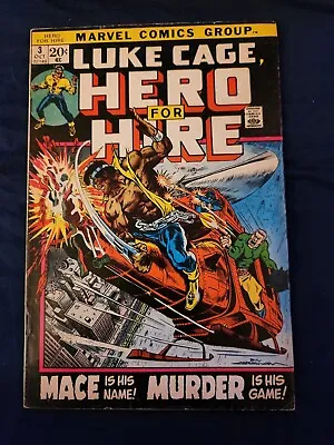 Buy Hero For Hire #3 VG; Marvel | Low Grade - Luke Cage 1st Appearance Gideon Mace - • 12.99£