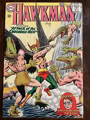 Buy Hawkman 7 VG- 1965 Hawkgirl, Crocodile-Men, The I.Q. Gang • 13.58£