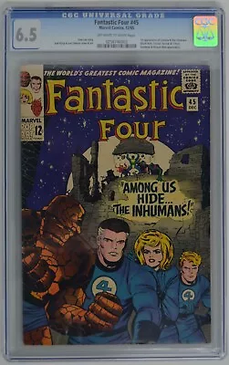Buy Fantastic Four # 45 (1965) CGC Universal 6.5 OFF WHITE TO WHITE Pages • 271.84£