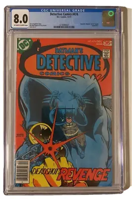 Buy Detective Comics #474 - CGC 8.0 - NEWSSTAND - 2nd Appearance Of Deadshot • 71.24£