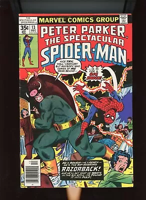 Buy 1977 Marvel,   Spectacular Spider-Man   # 13, Key, 2nd Razorback, VF, BX87 • 11.31£