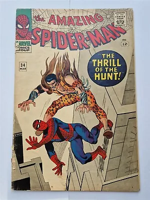 Buy Amazing Spider-man #34 Fr (1.0) March 1966 Kraven Marvel Comics <** • 44.99£