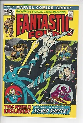 Buy Fantastic Four #123 NM (9.2) 1972 - Galactus, Silver Surfer, Harkness, Nixon WOW • 79.06£