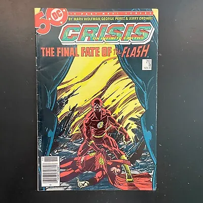 Buy Crisis On Infinite Earths 8 NEWSSTAND Death Of Flash DC 1985 Wolfman Perez Comic • 8£