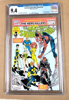 Buy AMAZING SPIDER-MAN Annual #26 CGC 9.4 WH PGS 1992 NEW WARRIORS APPEARANCE • 39.48£