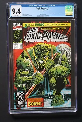 Buy Toxic Avenger #1 1st COMIC Troma Cult REBOOT Movie 1991 Melvin Junko CGC 9.4 • 47.76£
