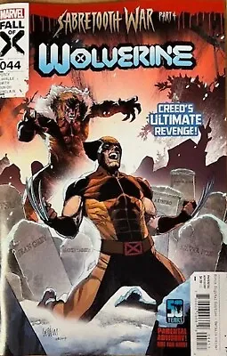 Buy Wolverine #44 Main Cover Sabertooth War Marvel Comics 2024 • 4.99£