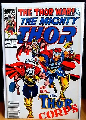Buy Thor #440 *1st App Of Thor Corps* RARE [Newsstand Edition] VFNM Marvel Comic  • 26.99£