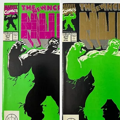 Buy Incredible Hulk #377 (Marvel, 1991) 1st & 2nd Printing Set Of 2, Near Mint • 31.32£