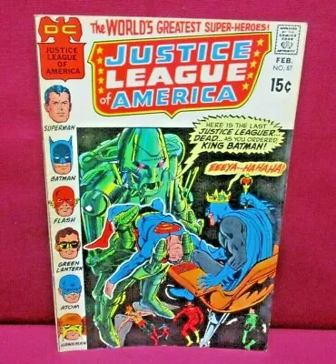 Buy Feb, 1971 DC Justice League Of America Comics No. 87,  Batman King Of The World  • 27.98£
