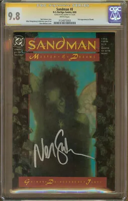 Buy Sandman #8 CGC 9.8 Signature Series SS Signed NEIL GAIMAN 1st Appearnace Death • 999.36£