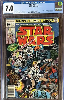 Buy Star Wars #2 🌟 Graded 7.0 🌟 1st Obi Won Han Solo Chewbacca Marvel Comic 1977 • 86.97£