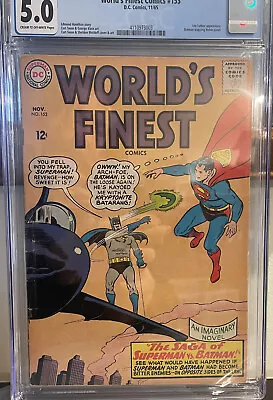 Buy World's Finest Comics #153 - CGC 5.0 Lex Luthor,  Batman Slaps Robin Meme Origin • 319.01£