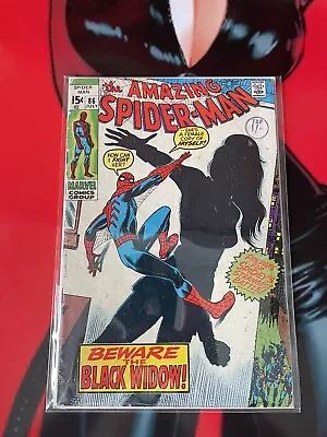 Buy Amazing Spider-Man #86 Marvel Comics 1970 Origin Black Widow & Debut New Costume • 92£