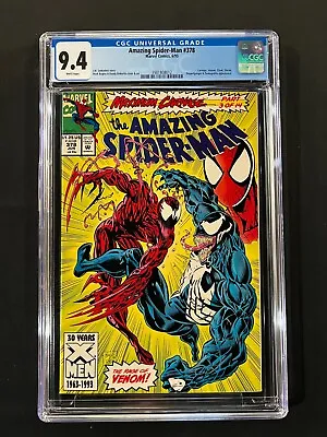 Buy Amazing Spider-Man #378 CGC 9.4 (1993) - Carnage, Part 3 Of 14 - Venom, Cloak • 34.03£