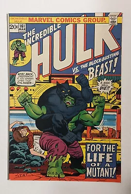 Buy The Incredible Hulk #161  (1973) Bronze Age Marvel Comic, Beast, VFN • 26.21£