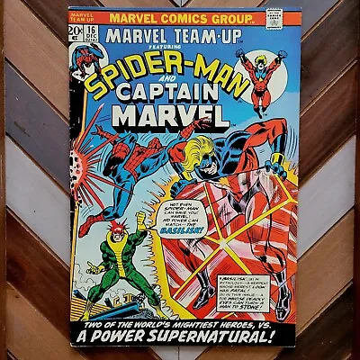 Buy Marvel Team-Up #16 FN (Marvel 1973) SPIDER-MAN & CAPTAIN MARVEL, 1st BASILISK • 10.39£