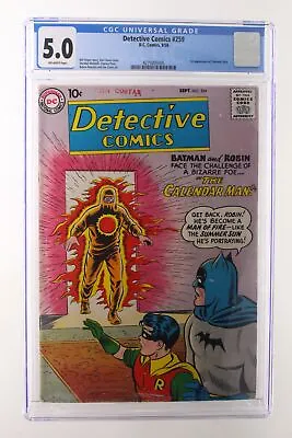 Buy Detective Comics #259 - D.C. Comics 1958 CGC 5.0 1st Appearance Of Calendar Man. • 388.44£