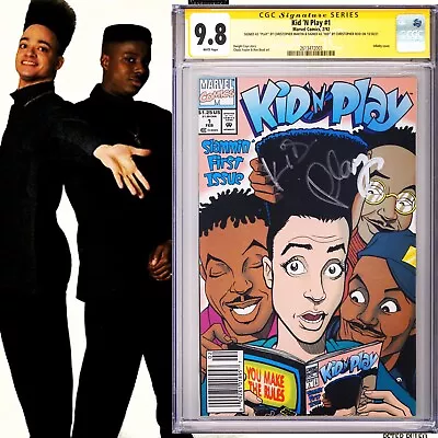 Buy CGC 9.8 SS Kid 'N Play #1 Newsstand Edition Signed By Kid & Play (Reid & Martin) • 814.88£