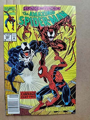 Buy Amazing Spider-Man 362 VF+ Newsstand Marvel 2nd Carnage Venom • 15.02£