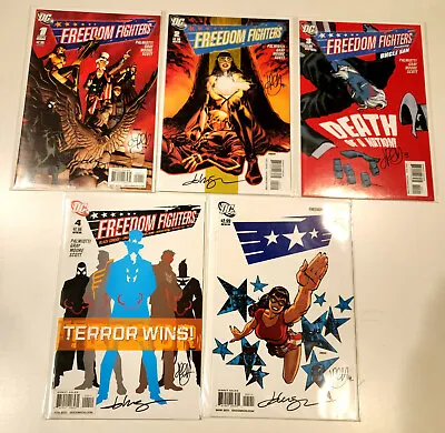 Buy FREEDOM FIGHTERS (2010) Lot #1-5 NM All Signed By JIMMY PALMIOTTI & DAVE JOHNSON • 23.79£