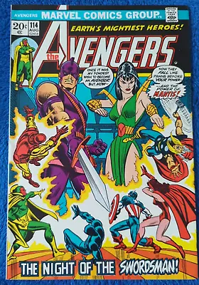 Buy AVENGERS #114, Marvel 1973. MANTIS AND SWORDSMAN JOIN! GREAT CONDITION! 9.2 NM-! • 39.53£