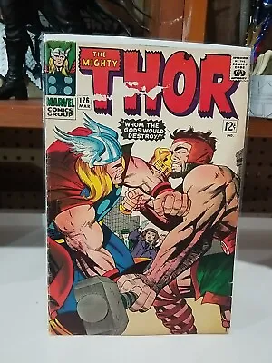 Buy THOR #126  1966 Marvel (1st Issue THOR In Title) (Hercules Vs Thor) • 102.49£