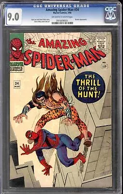 Buy Amazing Spider-Man #34 CGC 9.0 (OW-W) Kraven Appearance • 886.08£