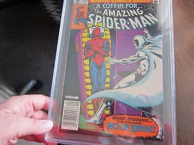Buy Amazing Spider-Man #220 1981 PGX 8.0 VF Newsstand Edition Moon Knight Appearance • 44.19£