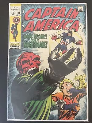 Buy Captain America #115 (Marvel) 1969 Red Skull Marie Severin Cover Stan Lee • 71.95£