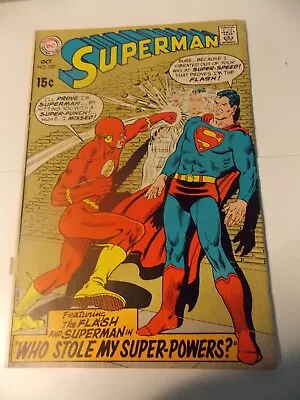 Buy SUPERMAN # 220 1969 VG SUPERMAN VS FLASH  SIlver Age • 15.83£