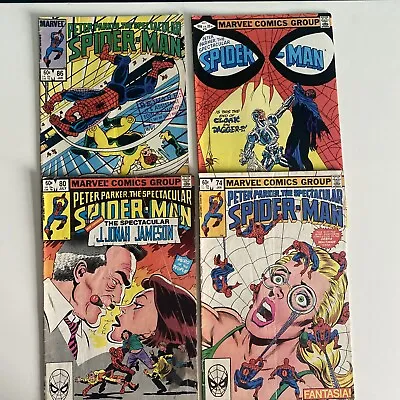 Buy Peter Parker The Spectacular Spider-Man #70, 74, 80, 86 1983 4 Comics • 12.99£