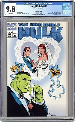 Buy Incredible Hulk #418A Frank Bells CGC 9.8 1994 3961235006 • 103.26£