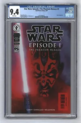 Buy Star Wars Phantom Menace #3 1st App Darth Maul 1999 CGC 9.4 • 35.78£