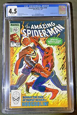 Buy Amazing Spider-Man # 250 🌟CGC 4.5🌟 W/ White Pages 1984 Featuring Hobgoblin • 39.97£