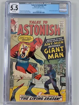 Buy Tales To Astonish #49 CGC 5.5 Conserved Ant Man Becomes Giant Man • 181.84£